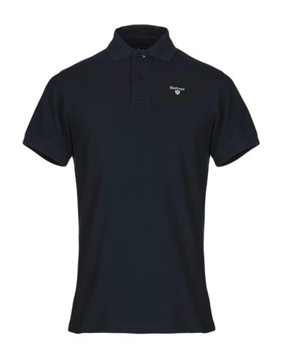 Shop Barbour Polo Shirts In Dark Blue