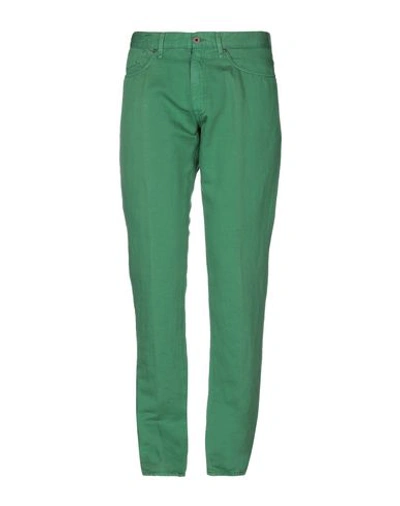 Shop Incotex Pants In Light Green