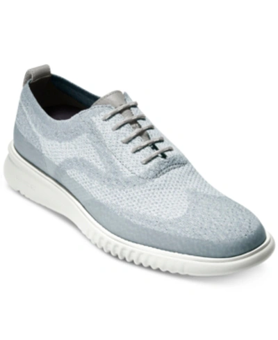 Shop Cole Haan Men's 2.zerogrand Stitchlite Water Resistant Oxfords Men's Shoes In Magnet/ Vapor Grey