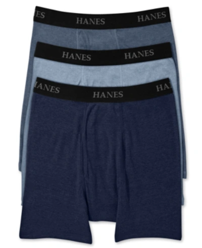 Shop Hanes Men's Big & Tall 3-pk. Boxer Briefs In Blue Combo