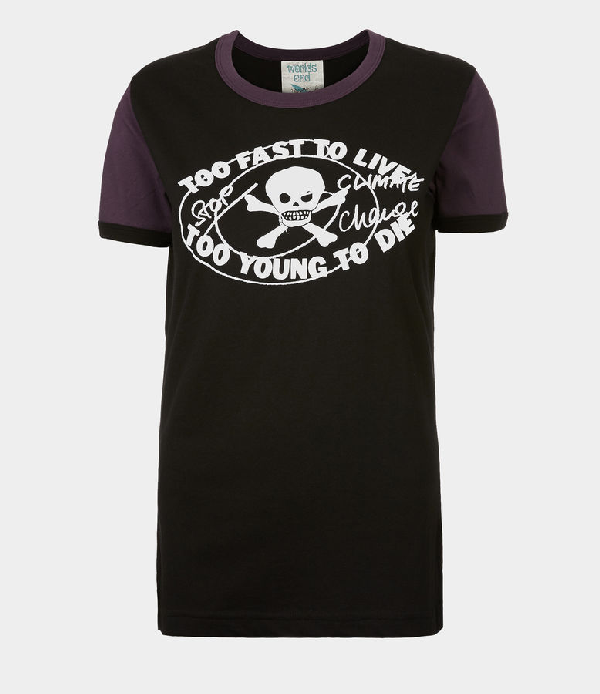 Vivienne Westwood Classic Too Fast T Shirt In Black Bordeaux Modesens