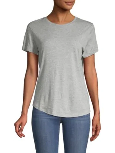 Shop Vince Women's Pima Cotton Blend Tee In Grey