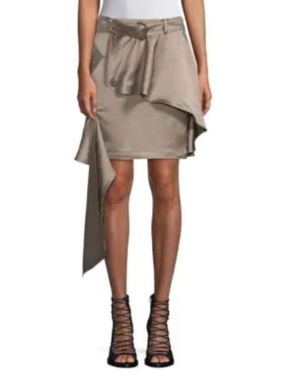 Shop Each X Other Asymmetric Khaki Mini Skirt