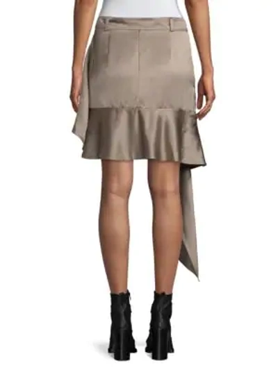Shop Each X Other Asymmetric Khaki Mini Skirt