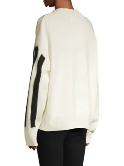 Shop Avantlook Oversized Stripe Sweater In White