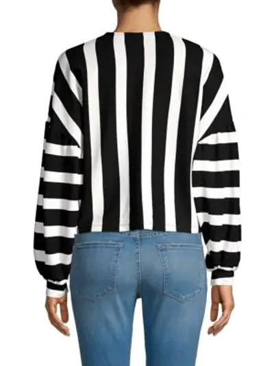 Shop Avantlook Colorblock Striped Sweater In Black White