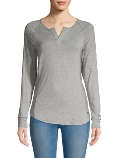 Shop Body Language Gaby Raglan-sleeve Tee In Grey