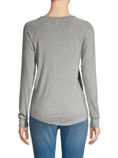 Shop Body Language Gaby Raglan-sleeve Tee In Grey