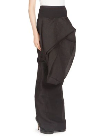 Shop Rick Owens Long Twist-front Skirt In Black