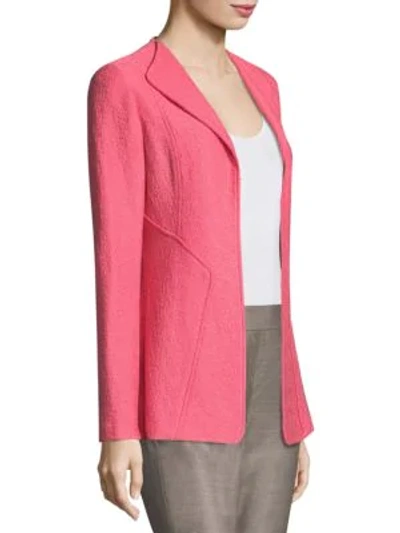 Shop St John Hannah Wool-blend Jacket In Pink