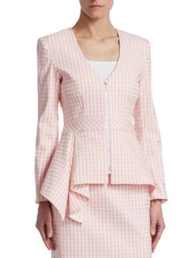 Shop Nanette Lepore Grand Hotel Peplum Jacket In Pink