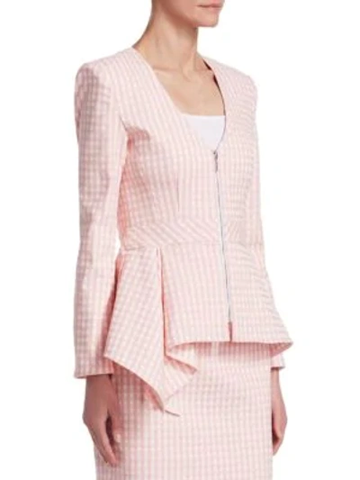 Shop Nanette Lepore Grand Hotel Peplum Jacket In Pink