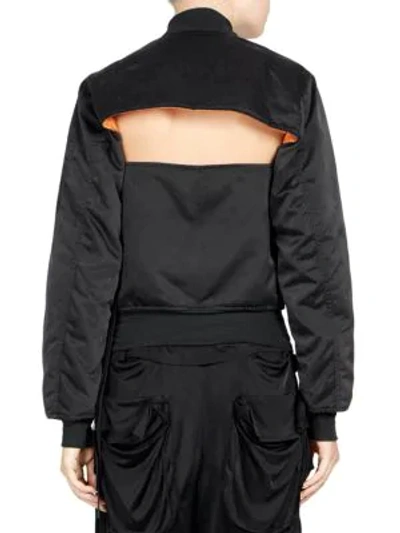 Shop Ben Taverniti Unravel Project Corset-accented Bomber Jacket In Black