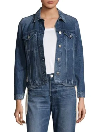 Shop 3x1 Hollow Denim Jacket In Blue