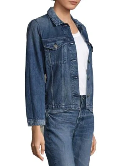 Shop 3x1 Hollow Denim Jacket In Blue