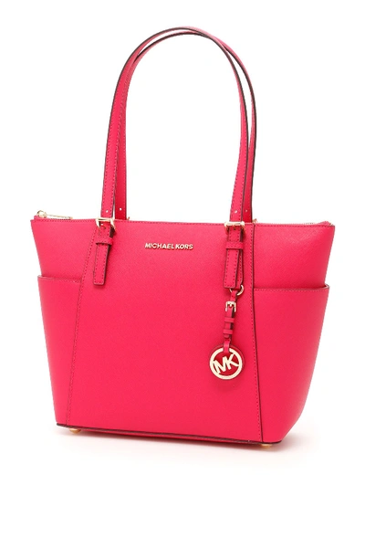 Shop Michael Michael Kors Jet Set Large Tote Bag In Red