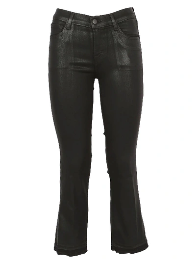 Shop J Brand Selena Cropped Jeans In Black