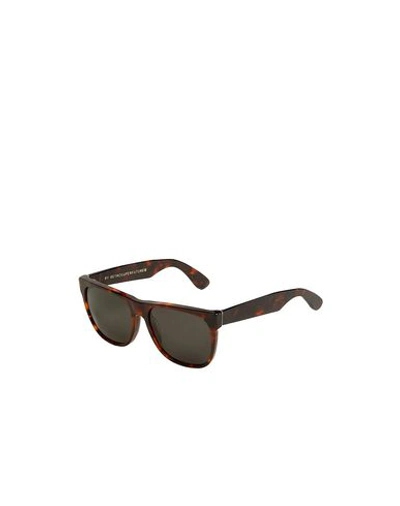 Shop Super Sunglasses In Dark Brown