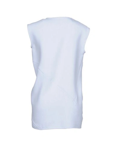 Shop Celine Basic Top In Sky Blue