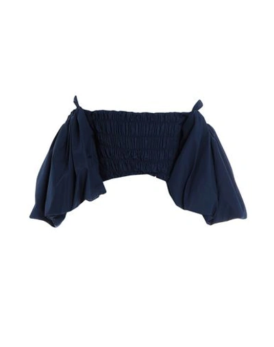 Shop Ellery Tops In Dark Blue