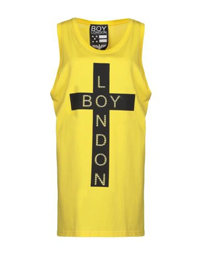 Shop Boy London Tank Top In Yellow