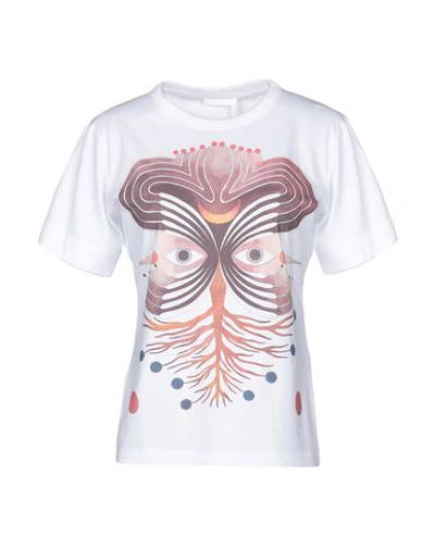 Chloé Short-sleeve Graphic-print Cotton Jersey T-shirt In White
