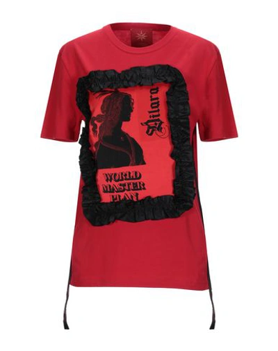 Shop Dilara Findikoglu T-shirts In Red