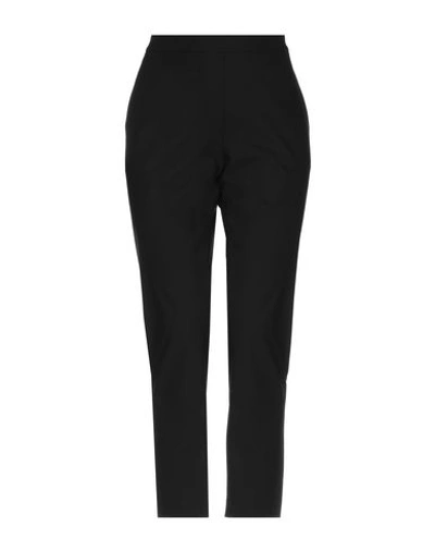 Shop Theory Woman Pants Black Size 12 Cotton, Nylon, Elastane