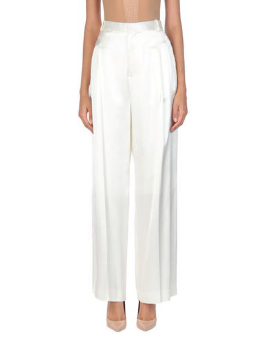white high waisted wide leg trousers