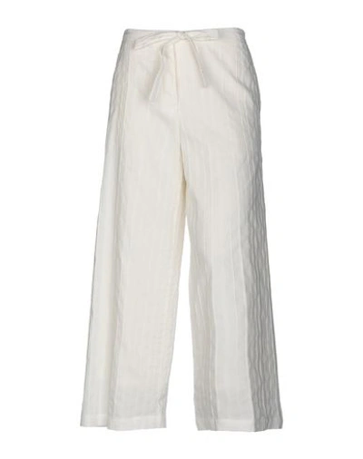 Shop Malloni Casual Pants In Ivory