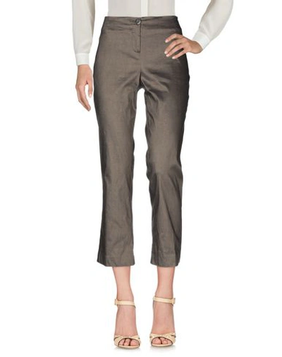 Shop Malloni Casual Pants In Khaki