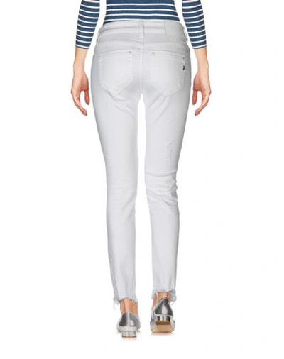 Shop Dondup Woman Jeans White Size 26 Cotton, Elastane