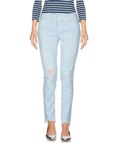 Shop Dondup Woman Jeans Sky Blue Size 25 Cotton, Elastane