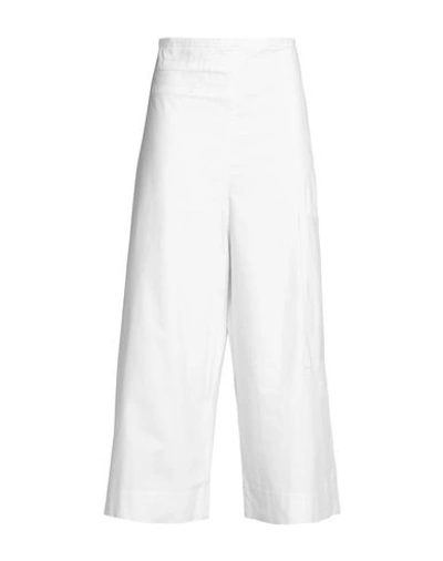 Shop Tibi Cropped Pants & Culottes In White