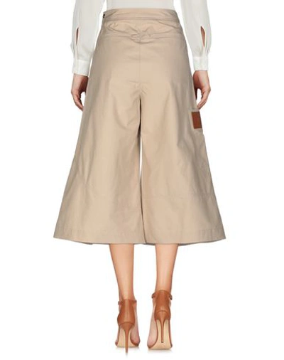 Shop Loewe Woman Cropped Pants Beige Size 6 Cotton