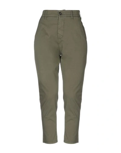 Shop Novemb3r Casual Pants In Military Green