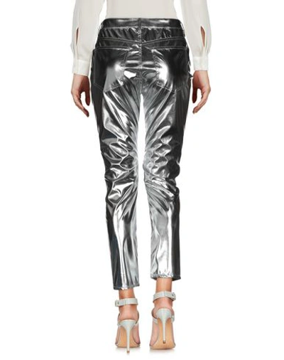 Shop Pinko Casual Pants In Silver