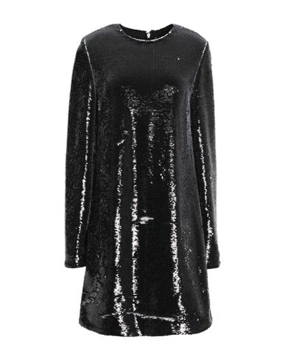Shop Msgm Short Dress In Black