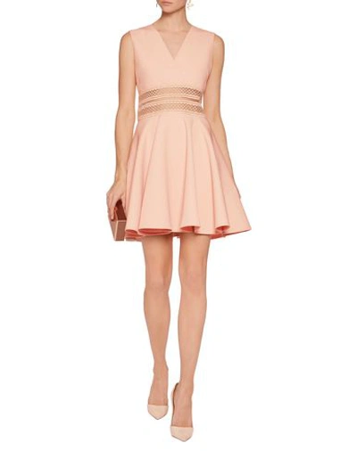 Shop Maje Short Dress In Pastel Pink