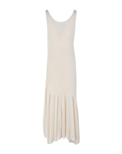 Shop Calvin Klein 205w39nyc Woman Midi Dress Ivory Size M Cotton, Viscose