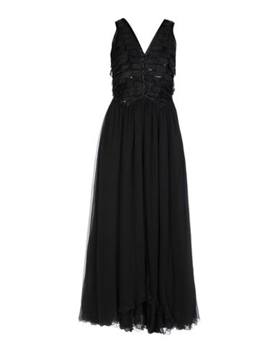 Shop Giorgio Armani Long Dresses In Black