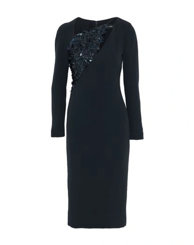 Shop Cushnie Et Ochs 3/4 Length Dresses In Dark Blue