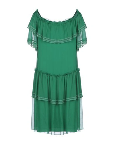 Shop Alberta Ferretti Short Dress In Green