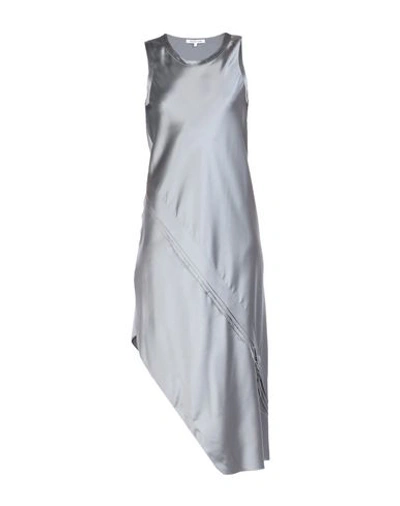 Shop Helmut Lang Midi Dress In Grey