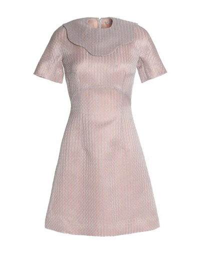 Shop Emilia Wickstead Short Dress In Beige