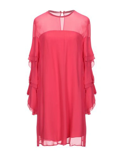 Shop Atos Lombardini Woman Mini Dress Red Size 6 Viscose, Polyester