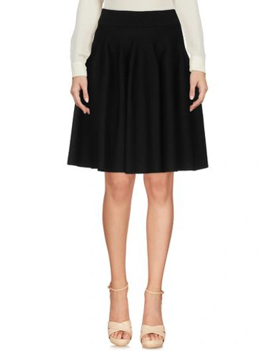 Shop Antonino Valenti Knee Length Skirt In Black