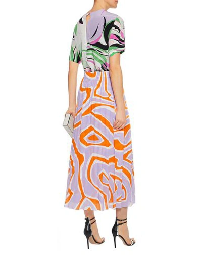 Shop Emilio Pucci Maxi Skirts In Lilac