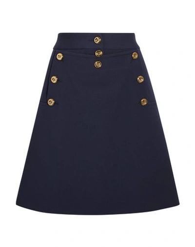 Shop Michael Kors Midi Skirts In Dark Blue