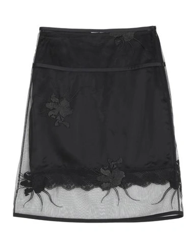 Shop Helmut Lang Knee Length Skirt In Black